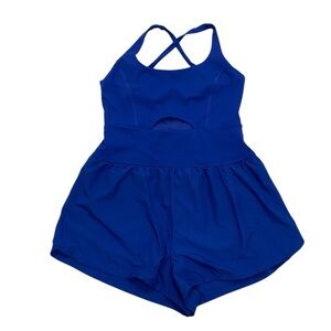 NWT Free People FP Movement Righteous Runsie Romper - Medium - Electric Shock